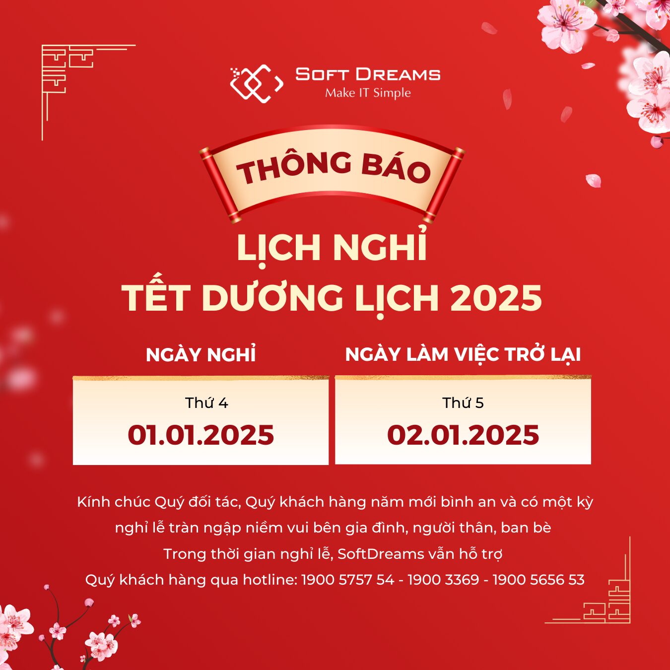 tb nghỉ tết 2025