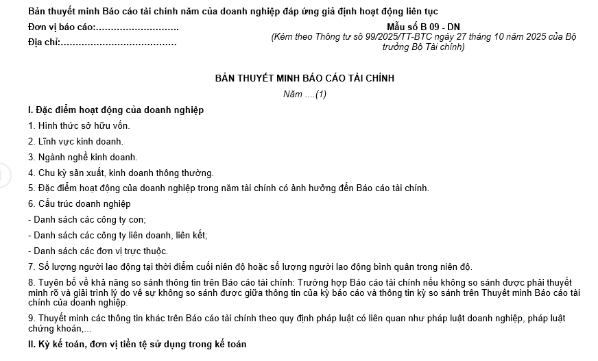 thuyet-minh-BCTC-theo-TT99